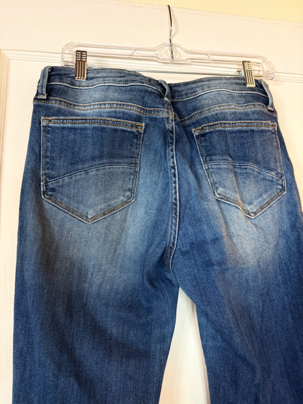 Driftwood Dark Blue Embroidered Floral Appliqué Jeans Denim Bootcut Flare - Picture 11 of 14